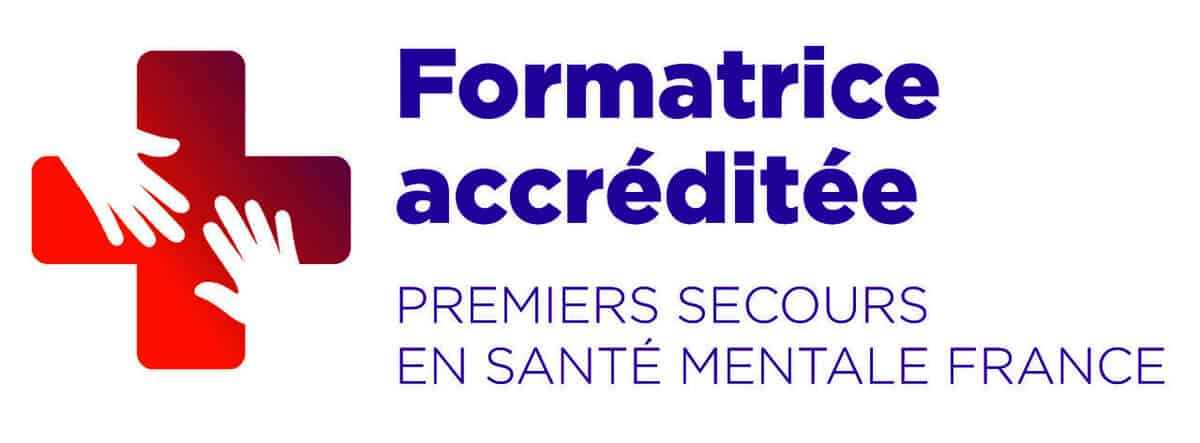 Logo formatrice accréditée PSSM - Premiers Secours en Santé Mentale