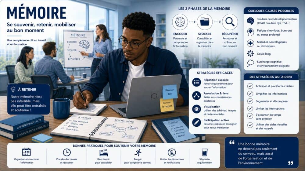 Infographie sur la mémoire au travail