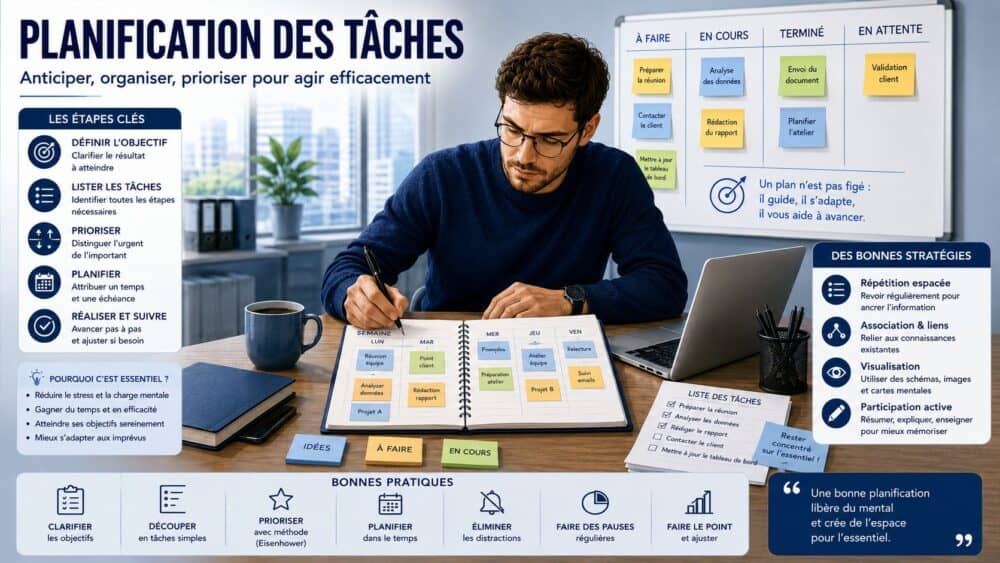 Infographie sur la planification des tâches au travail