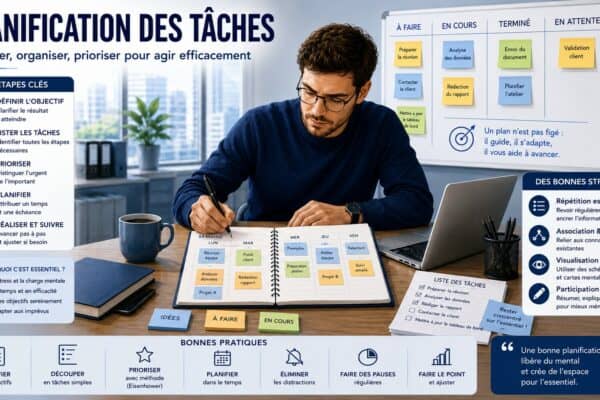 Infographie sur la planification des tâches au travail